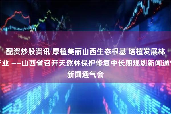 配资炒股资讯 厚植美丽山西生态根基 培植发展林草产业 ——山西省召开天然林保护修复中长期规划新闻通气会